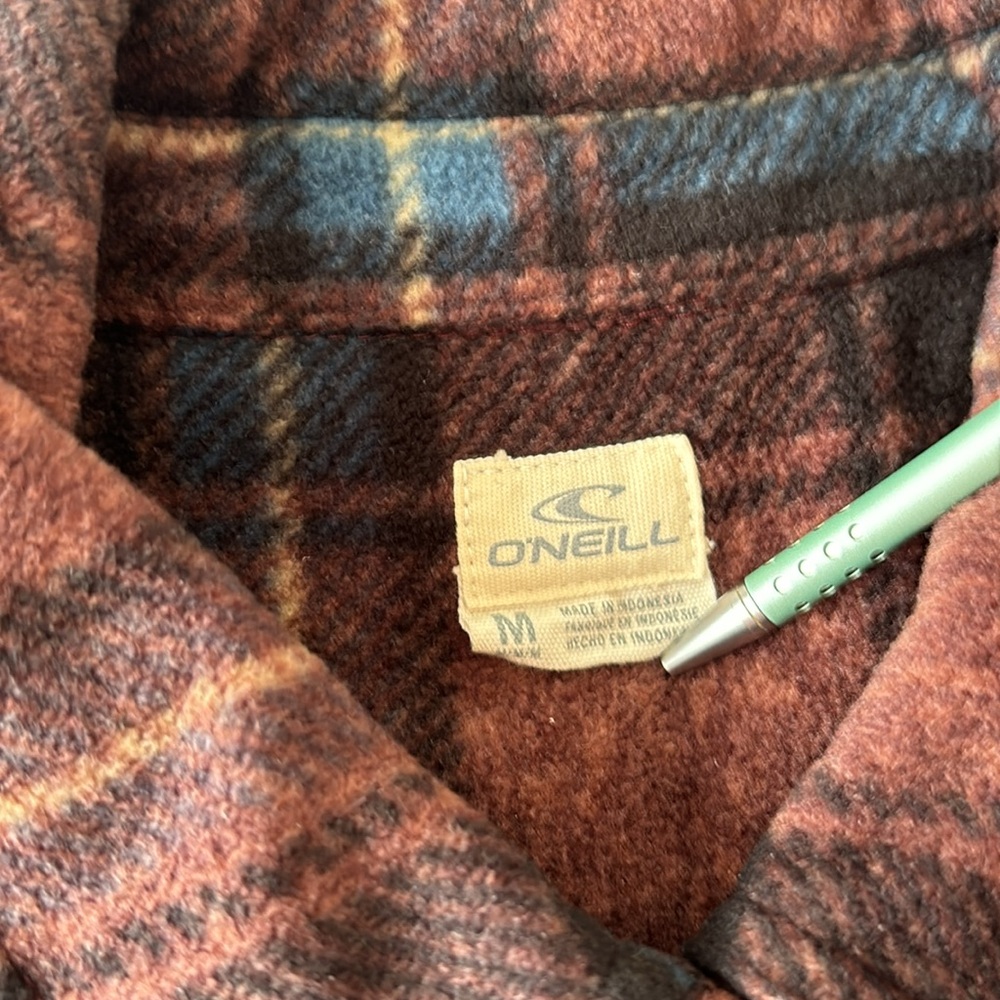 O’Neil ZUMA Super fleece Flannel Shirt Shacket Snap front closure Plaid women M - Picture 13 of 17